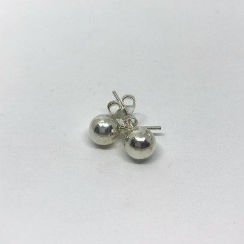 Aretes básicos de plata 7 mm